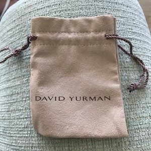 David Yurman jewelry pouch. 3.4 inches wide by 4.5 inches long.